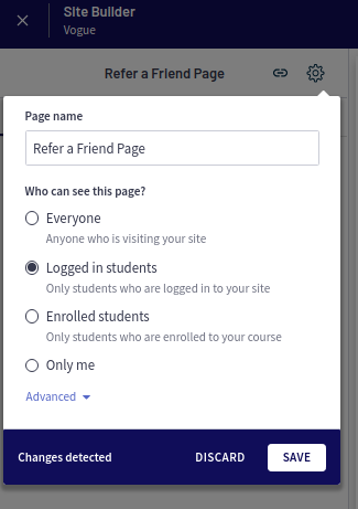 Thinkific custom page