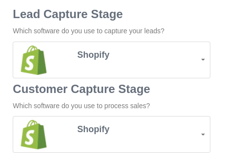 lead & customer capture stage software integration